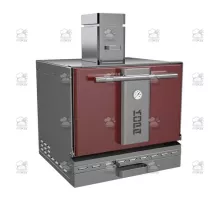Charcoal oven, 712x697x1104 mm, red