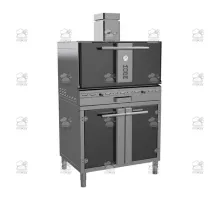 Charcoal oven, with stand, 912x697x1810 mm