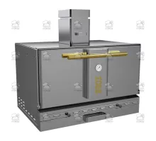 Charcoal oven, 912x697x1062 mm, chrome