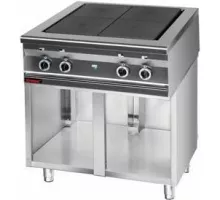 Electric kitchen (top) 800mm 4x4.0 kw on an open cabinet base, Kromet, 000.KEZ-4u.S