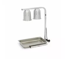 Apkures lampa - 2 lampas - ieskaitot 2 lampas un 1 x 1/1 GN konteiners