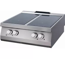 Infrasarkano staru plīts Premium - 4 degļi - dubultā iekārta - 90 cm dziļumā - elektriskā krāsns