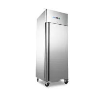 Fish Fridge - 600L - 7 Containers (60x40cm) - on Wheels - Stainless Steel