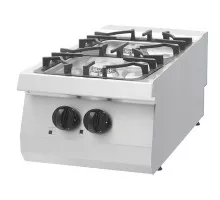 Izturīga plīts - 2 degļi - viena vienība - 70 cm dziļums - 13,5 kW - gāze