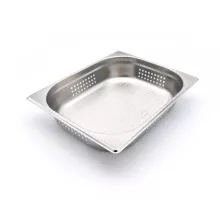 Gastronorm konteiners - 1/2 GN - 6,5 cm dziļš - nerūsējošais tērauds - perforēts
