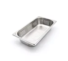 Gastronorm konteiners - 1/3 GN - 6,5 cm dziļš - nerūsējošais tērauds - perforēts