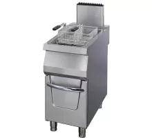 Premium Deep Fryer - 1 x 22L - Single Unit - 90cm Deep - with Drain Tap - Gas
