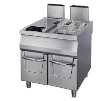 Premium Deep Fryer - 2 x 22L - Double Unit - 90cm Deep - with Drain Tap - Gas