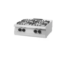 Jaudīga plīts - 4 degļi - Dubulta vienība - 70 cm dziļa - 27 kW - Gāzes