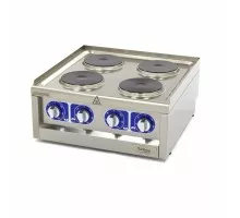 Komerciāla plīts - 4 degļi - dubultā iekārta - 60 cm dziļumā - 400 V