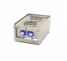 Плита коммерческого класса - 2 конфорки - односекционная - глубина 60 см - электрическая