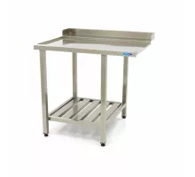 Dishwasher Table - 70 x 75cm - Left - with Backsplash and Storage Shelf