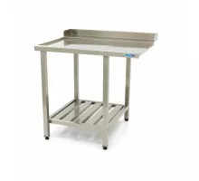 Dishwasher Table - 90 x 75cm - Left - with Backsplash and Storage Shelf