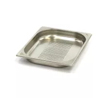 Gastronorm konteiners - 1/2 GN - 4 cm dziļš - nerūsējošais tērauds - perforēts