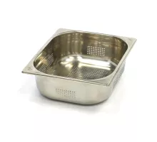 Gastronorm konteiners - 1/2 GN - 10 cm dziļš - nerūsējošais tērauds - perforēts