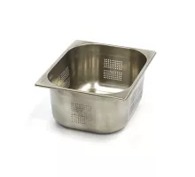 Gastronorm konteiners - 1/2 GN - 15 cm dziļš - nerūsējošais tērauds - perforēts