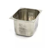 Gastronorm konteiners - 1/2 GN - 20 cm dziļš - nerūsējošais tērauds - perforēts