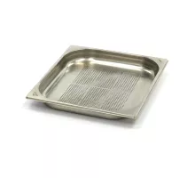 Gastronorm konteiners - 2/3 GN - 4 cm dziļš - nerūsējošais tērauds - perforēts