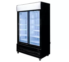 RICO i112 S-112 cm G-61 cm H-197 cm bīdāmās durvis N ledusskapju vitrīna