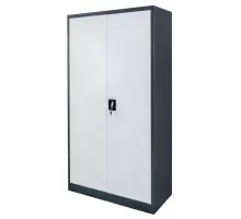 Szafa biurowa metalowa FURVERO W-101 G/S na dokumenty grafitowa / szary front S- 90 cm G- 40 cm H-185 cm skręcana N
