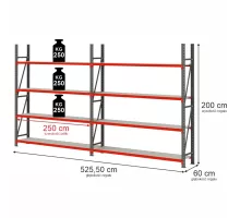 Metal warehouse shelving unit FORTIS