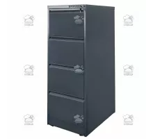 Szafa metalowa kartotekowa FURVERO W4S G/G 4 szuflady A4 grafitowa S-45 cm G-62 cm H-134 cm skręcana N