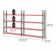 Metal warehouse shelving unit FORTIS