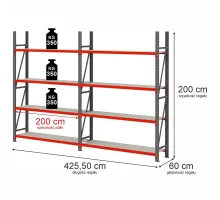 Metal warehouse shelving unit FORTIS