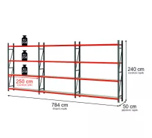 Metal warehouse shelving unit FORTIS