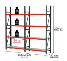 Metal warehouse shelving unit FORTIS