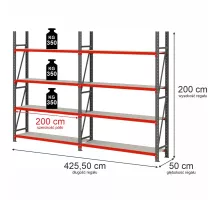 Metal warehouse shelving unit FORTIS