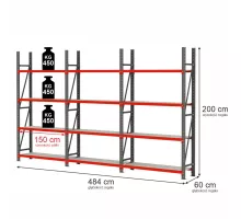 Metal warehouse shelving unit FORTIS
