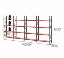 Metal warehouse shelving unit FORTIS