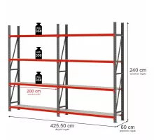 Metal warehouse shelving unit FORTIS