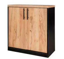 Офисный шкаф для регистраторов H- 85 cm L- 80 cm G- 35 cm дуб крафт / черный N