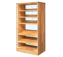 Vitrīna cepumiem un saldumiem LED apgaismojums H- 180 cm L- 80 cm G- 50 cm ozols kraft N