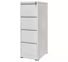Szafa metalowa kartotekowa FURVERO W4S S/S 4 szuflady A4 szara S-45 cm G-62 cm H-134 cm skręcana N