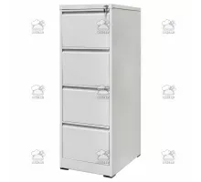 Szafa metalowa kartotekowa FURVERO W4S S/S 4 szuflady A4 szara S-45 cm G-62 cm H-134 cm skręcana N