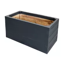 Wooden flowerpot painted anthracite color H- 74 cm L- 120 cm G- 60 cm N