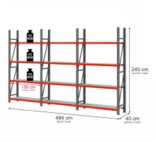 Metal warehouse shelving unit FORTIS