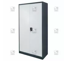 Szafa biurowa metalowa FURVERO W-101 G/S na dokumenty grafitowa / szary front S- 90 cm G- 40 cm H-185 cm skręcana N