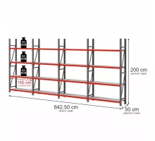 Metal warehouse shelving unit FORTIS