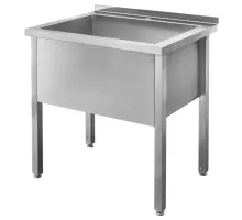 Uz sienas piestiprināms metināts nerūsējošā tērauda baseins S-80 cm G-70 cm H-85 cm N