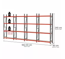 Metal warehouse shelving unit FORTIS