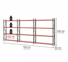 Metal warehouse shelving unit FORTIS