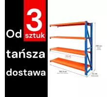 Metal warehouse shelving unit 2000x800x400 mm