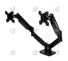 Uchwyt do monitora FURVERO HK005 2 x ramię, sprężyna gazowa, czarny N