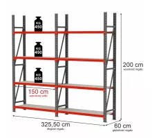 Metal warehouse shelving unit FORTIS