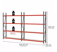 Metal warehouse shelving unit FORTIS