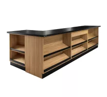 Trade counter H-87 cm L-360 cm G-60 cm American oak R20119 N